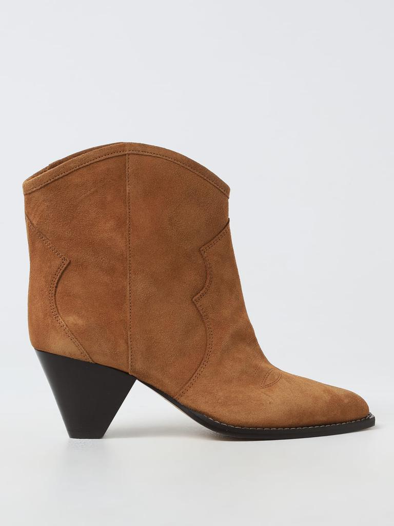 Isabel Marant BEIGE LEATHER FELSA ANGLE BOOTS - Boots