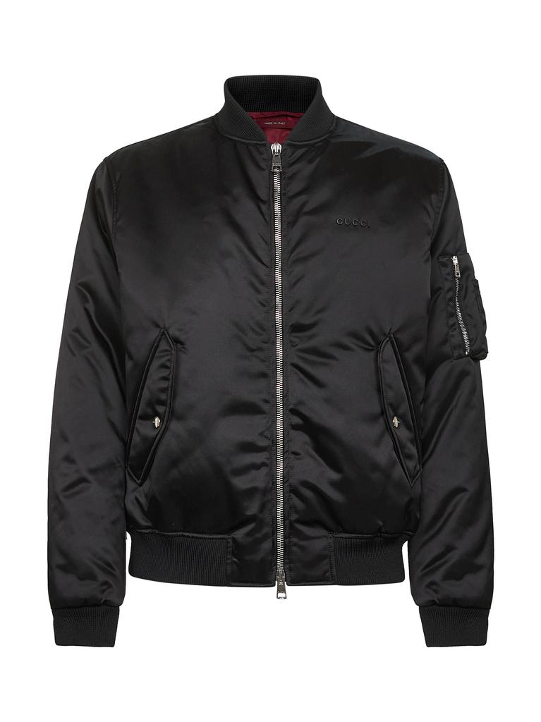 MA-1 Gucci Black Nylon Bomber Jacket Gucci - GG leather bomber jacket Gucci