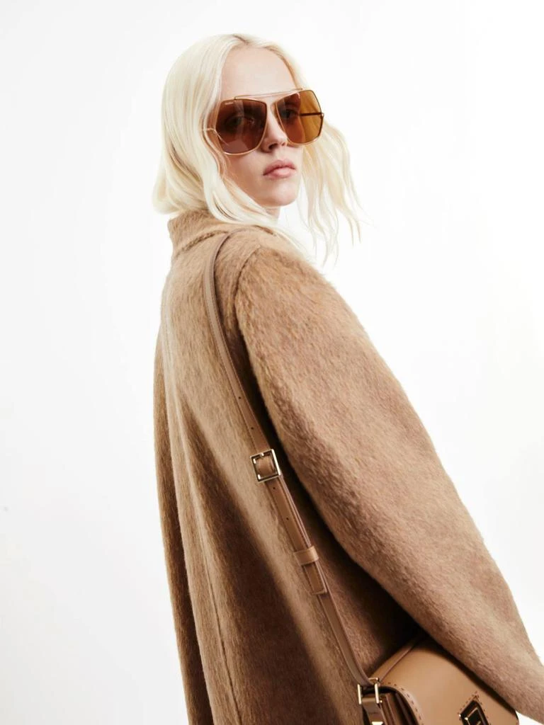 MAX MARA Lvr Exclusive Mohair & Camel Drap Coat 4