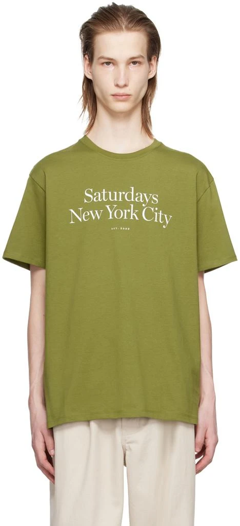 Saturdays NYC Green Miller T-Shirt 1