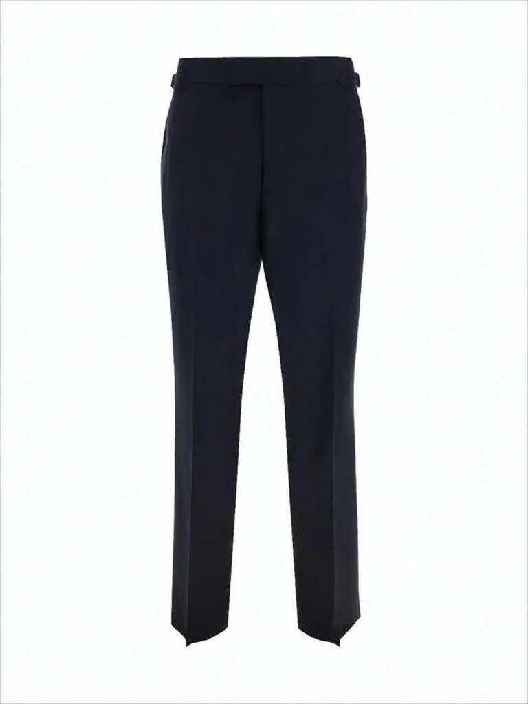 Vivienne Westwood Tailored Blue Wool Suit Pants with Side Adjusters