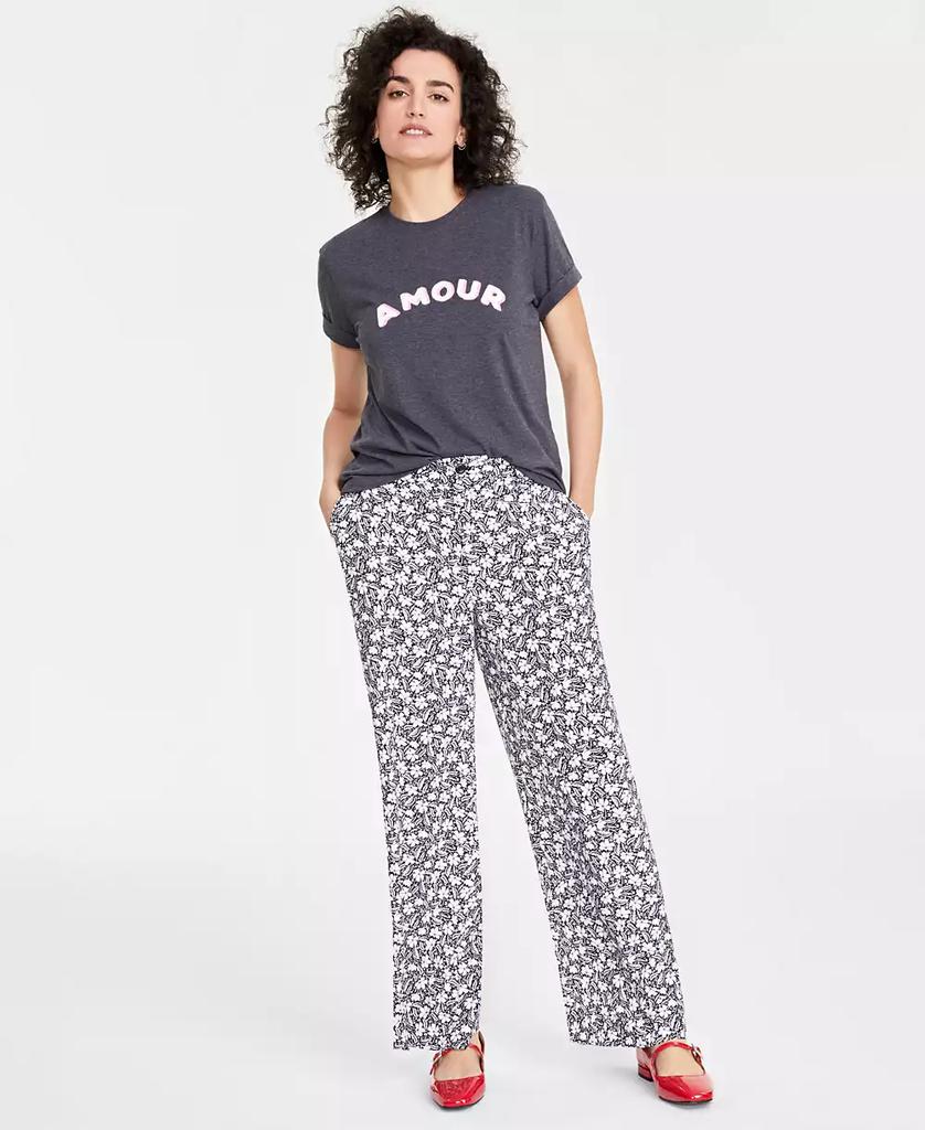 On 34th Women's Printed Wide-Leg Pants, Created for Macy's