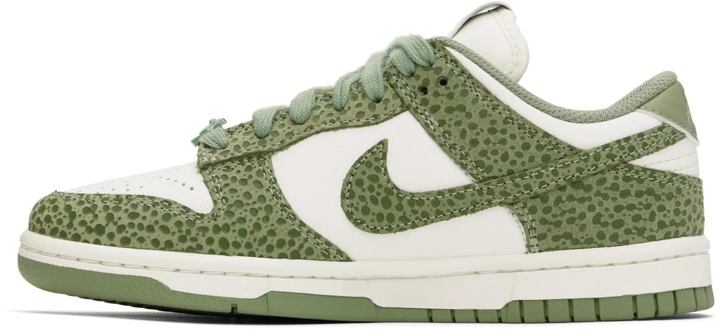 NIKE White & Green Dunk Low Premium Sneakers 3