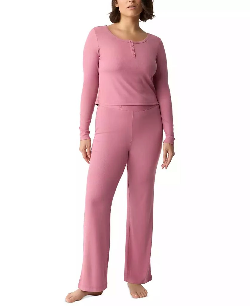 GAP GapBody Women's Long-Sleeve Rib Pajama Top 1