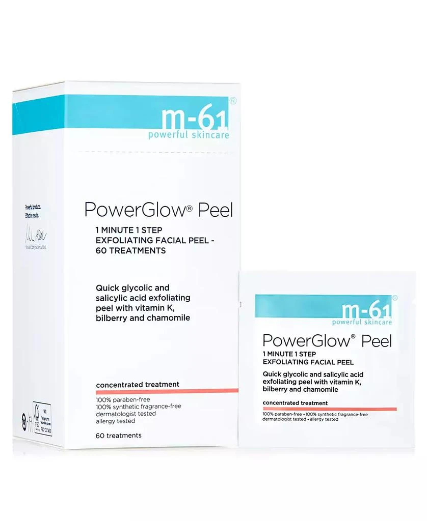 M-61 PowerGlow Peel 1 Minute 1 Step Exfoliating Facial Peel, 60 treatments 1