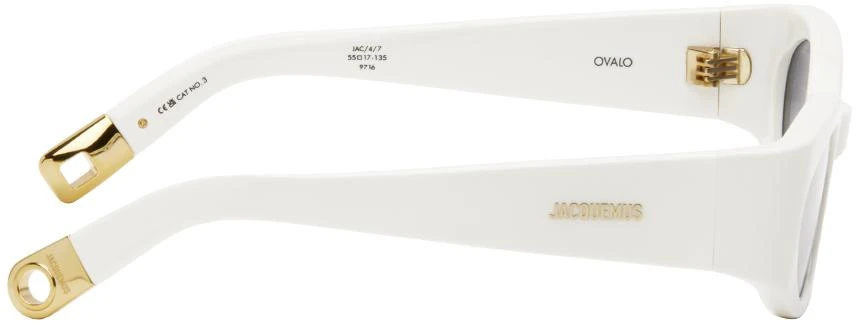 Jacquemus White 'Les lunettes Ovalo' Sunglasses 2