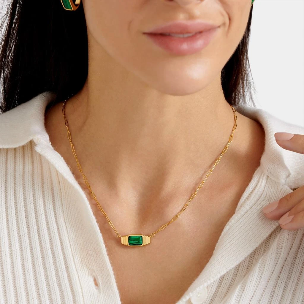 Katie Loxton Katie Loxton Malachite Gold-Plated Necklace 3