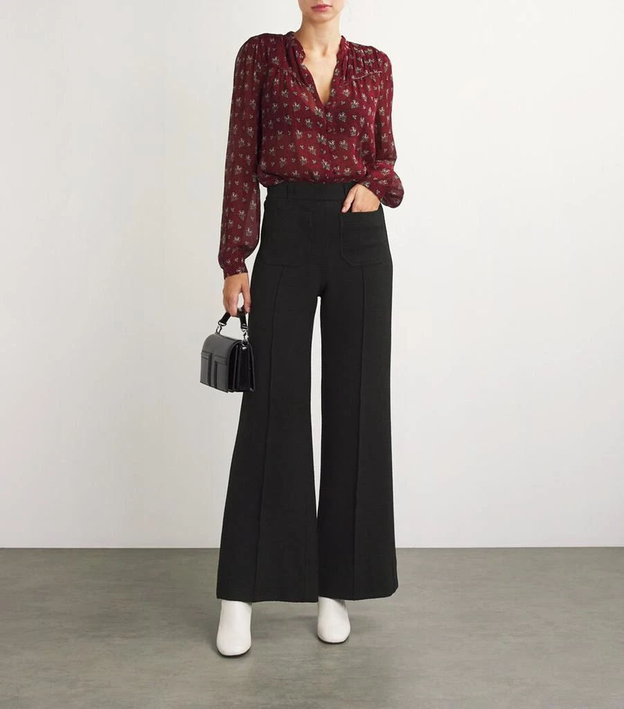 ME+EM Textured Flare Trousers 2