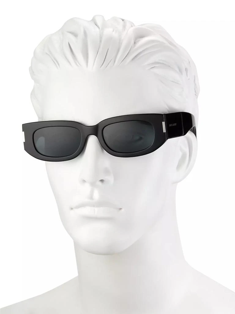 Saint Laurent Bold Corner Angle 51MM Oval Acetate Sunglasses SAINT LAURENT Bold Corner Angle Oval Sunglasses, 51mm  main image 4
