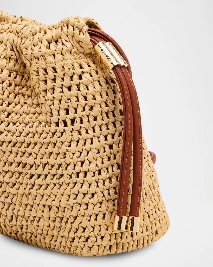 Ulla Johnson Lali Ruched Raffia Clutch Bag 4