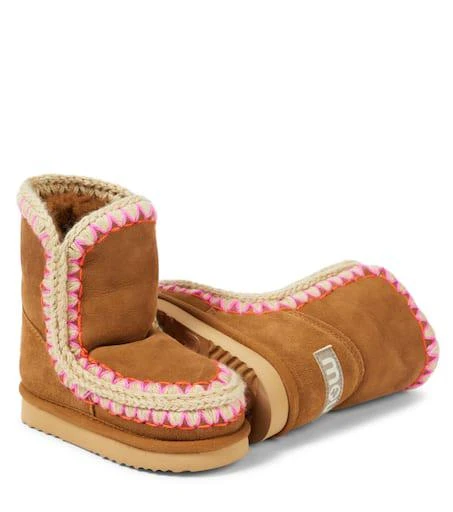Mou Kids Shearling-lined suede ankle boots 5