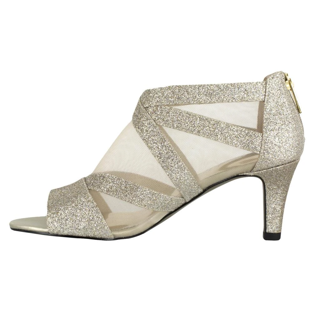 Easy Street Dazzle Glitter Peep Toe Evening Pumps 4