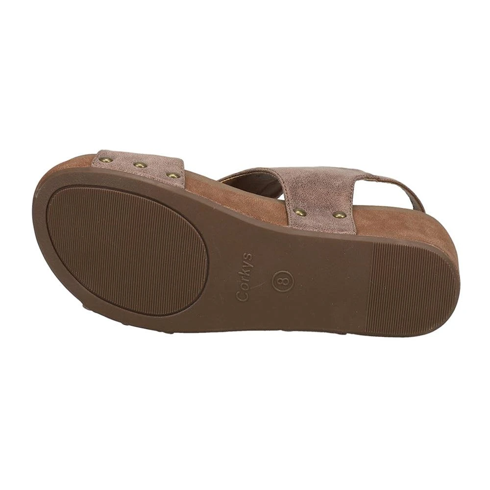 Corkys Refreshing Metallic Studded Wedge Sandals 5