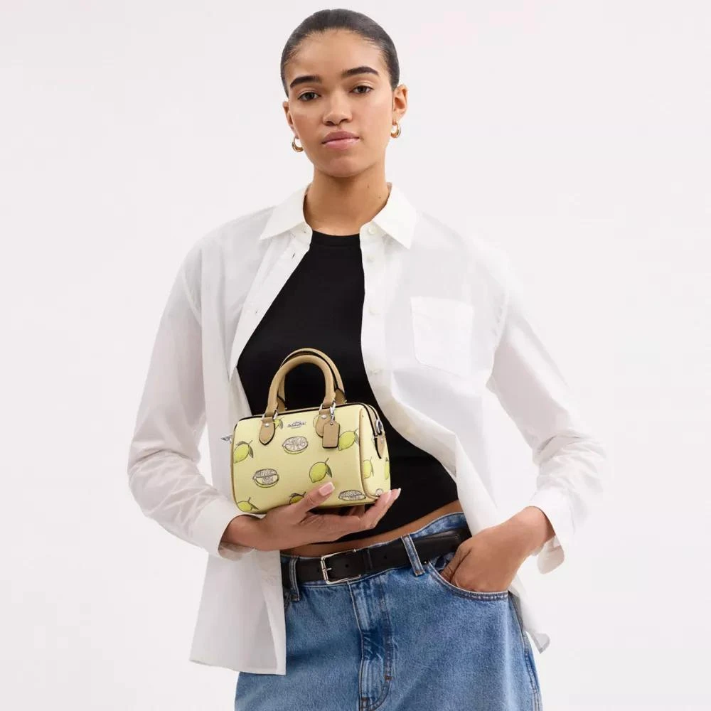 Coach Mini Rowan Crossbody Bag With Lemon Print 2