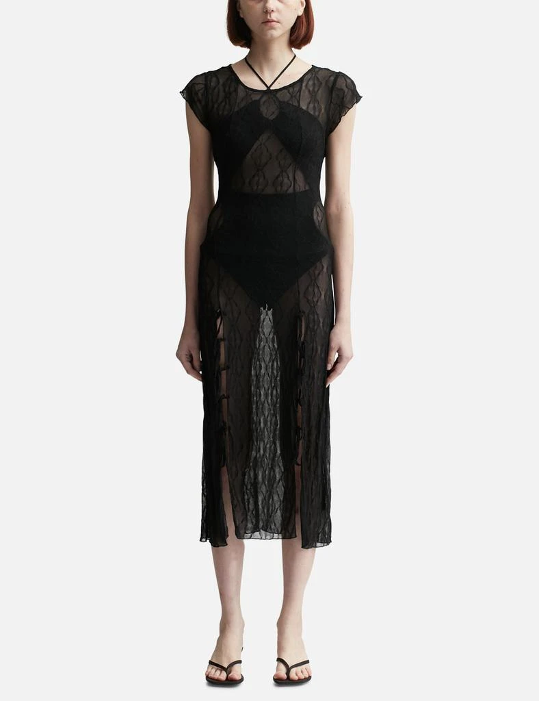 black wrap midi dress long sleeve Pomander Place Black Long Sleeve Mariella Maxi Dress Black / XL