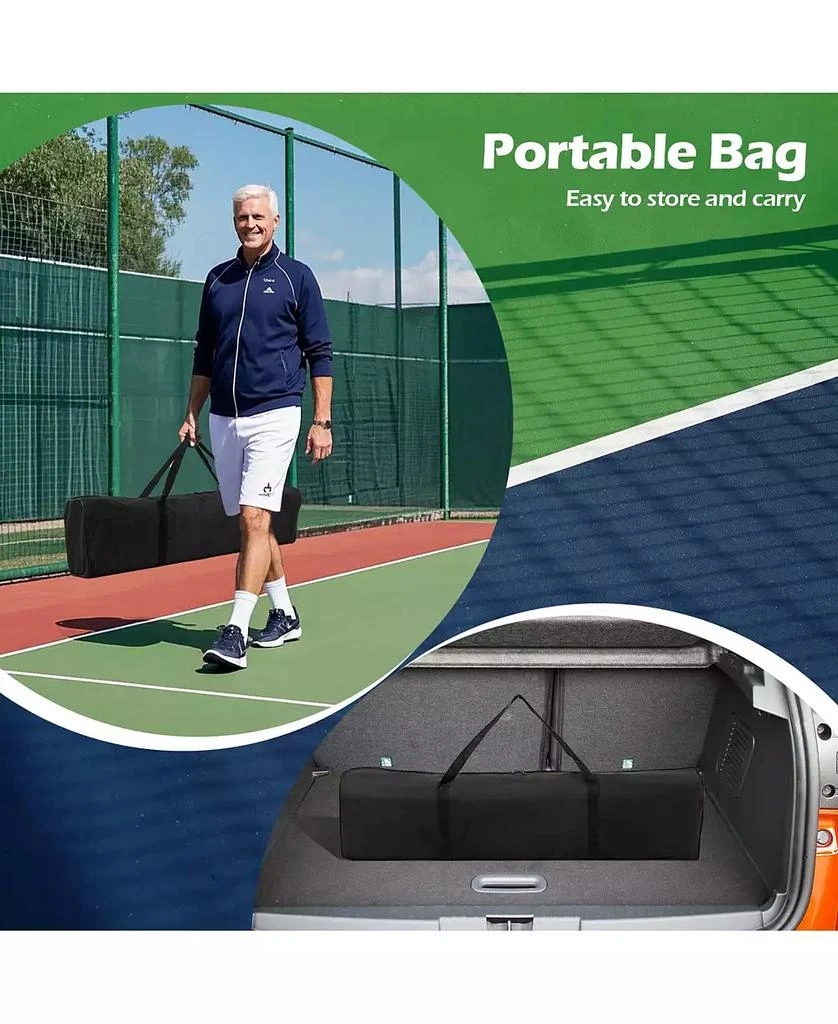 Costway Portable Pickleball Net 22 FT Regulation Size Pickle Ball Net System for Outdoor 8