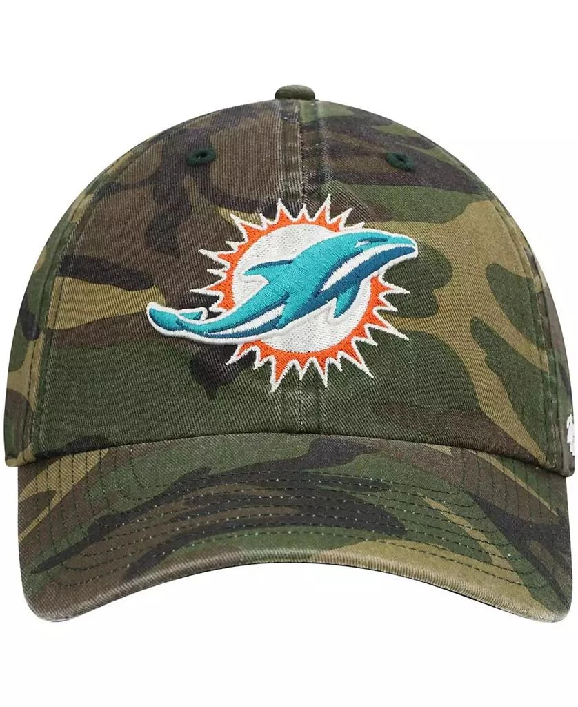 47 Brand Men's Camo Miami Dolphins Woodland Clean Up Adjustable Hat 2