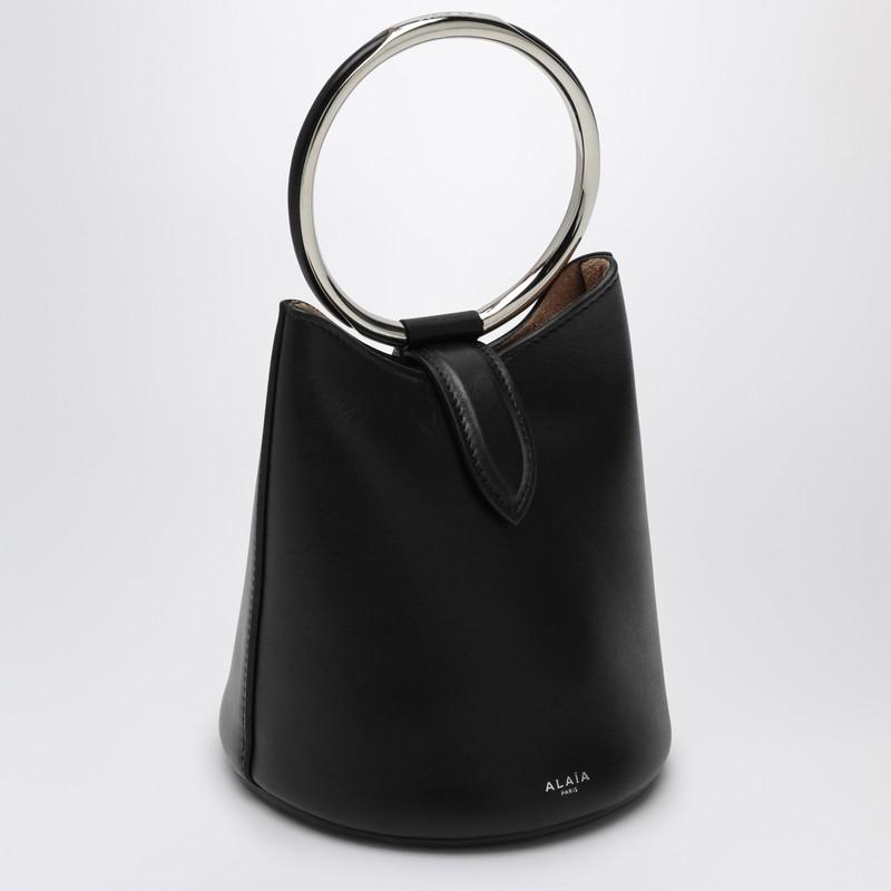 Alaïa Mini Ring Bucket black leather bag - Tote Bags