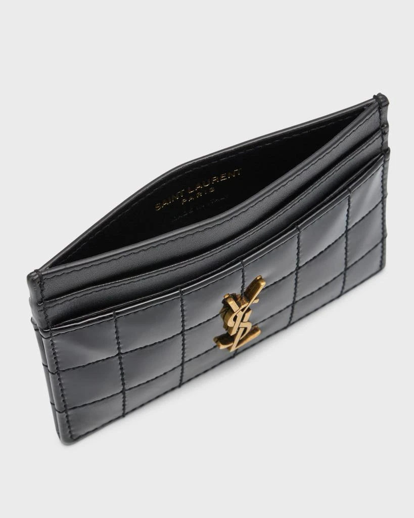 Yves Saint Laurent Cassandre YSL Card Case in Quilted Patent Leather 4