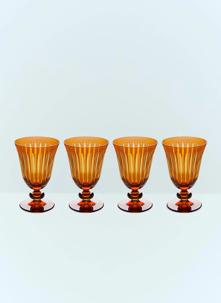 L
Objet Set Of Four Prism Wine Glasses