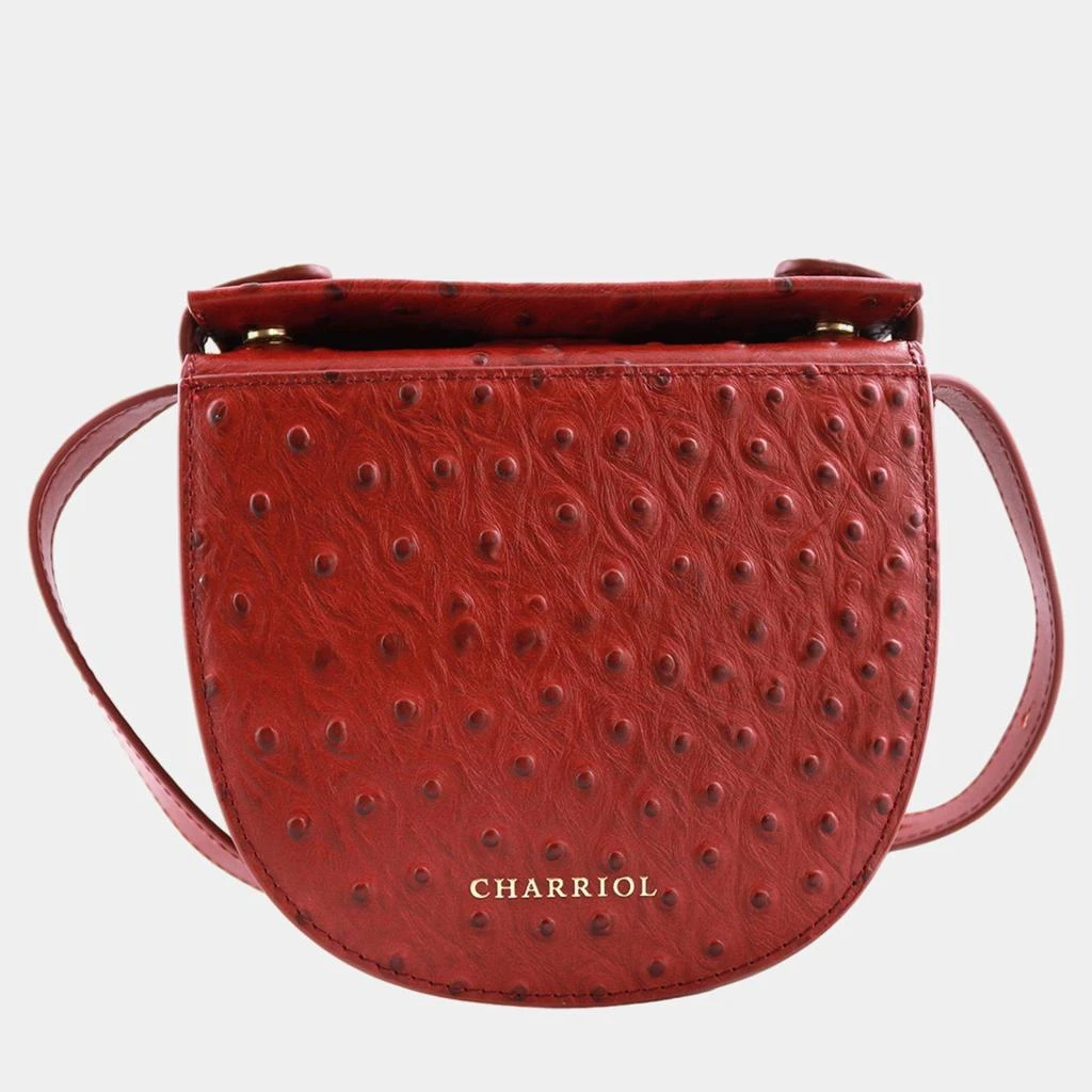 Charriol Charriol Bordeaux Leather Passion Ostrich Crossbody 1