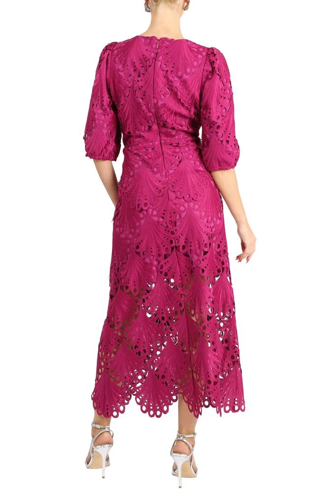 Adelyn Rae Kinsley Puff Sleeve Lace Midi Dress 2