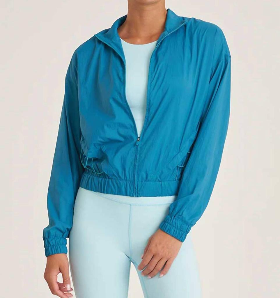 Alo Latitude Light Weight 1/2 Zip Pullover Jacket - Winter Ivy