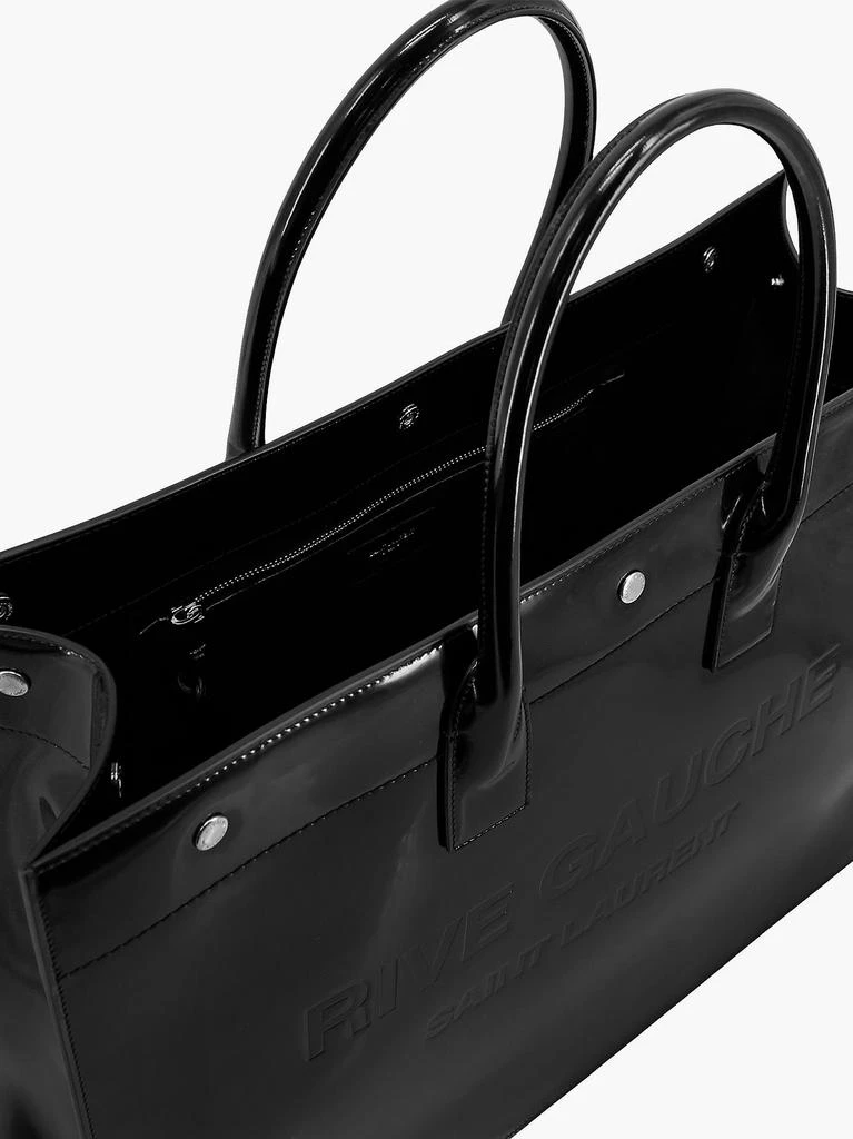 Yves Saint Laurent Patent leather handbag with embossed logo 4