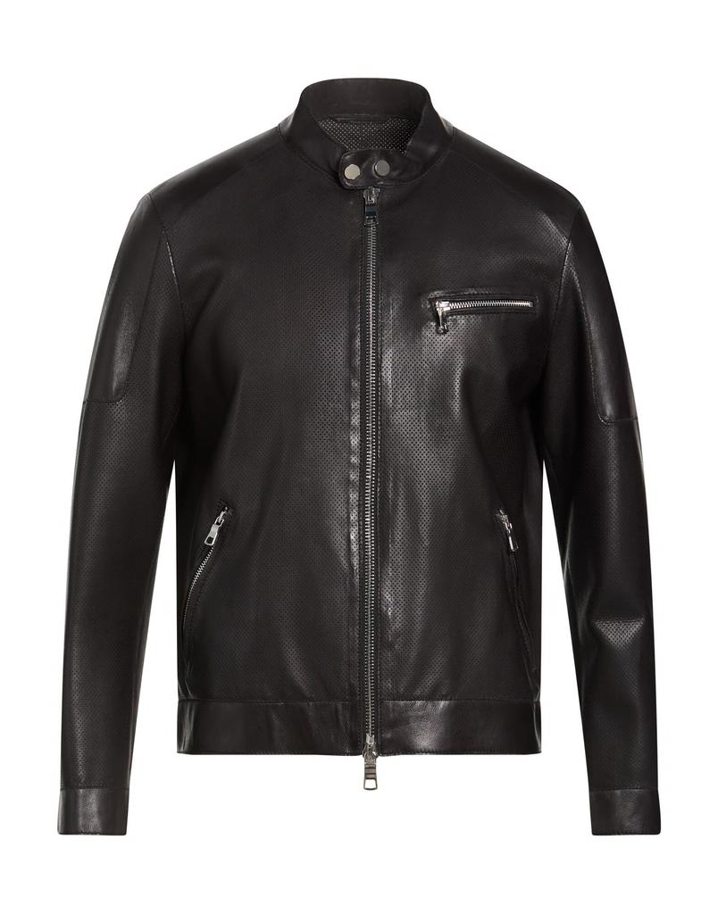 Grained Leather L-HEIN Jacket with Patchworks – On Sale Now with