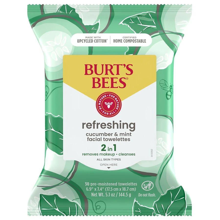 Burt's Bees Refreshing Facial Towelettes with Cucumber & Mint Cucumber & Mint 1