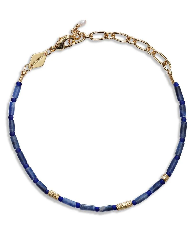 ANNI LU Azzurro Beaded Bracelet in 18K Gold Plated 1