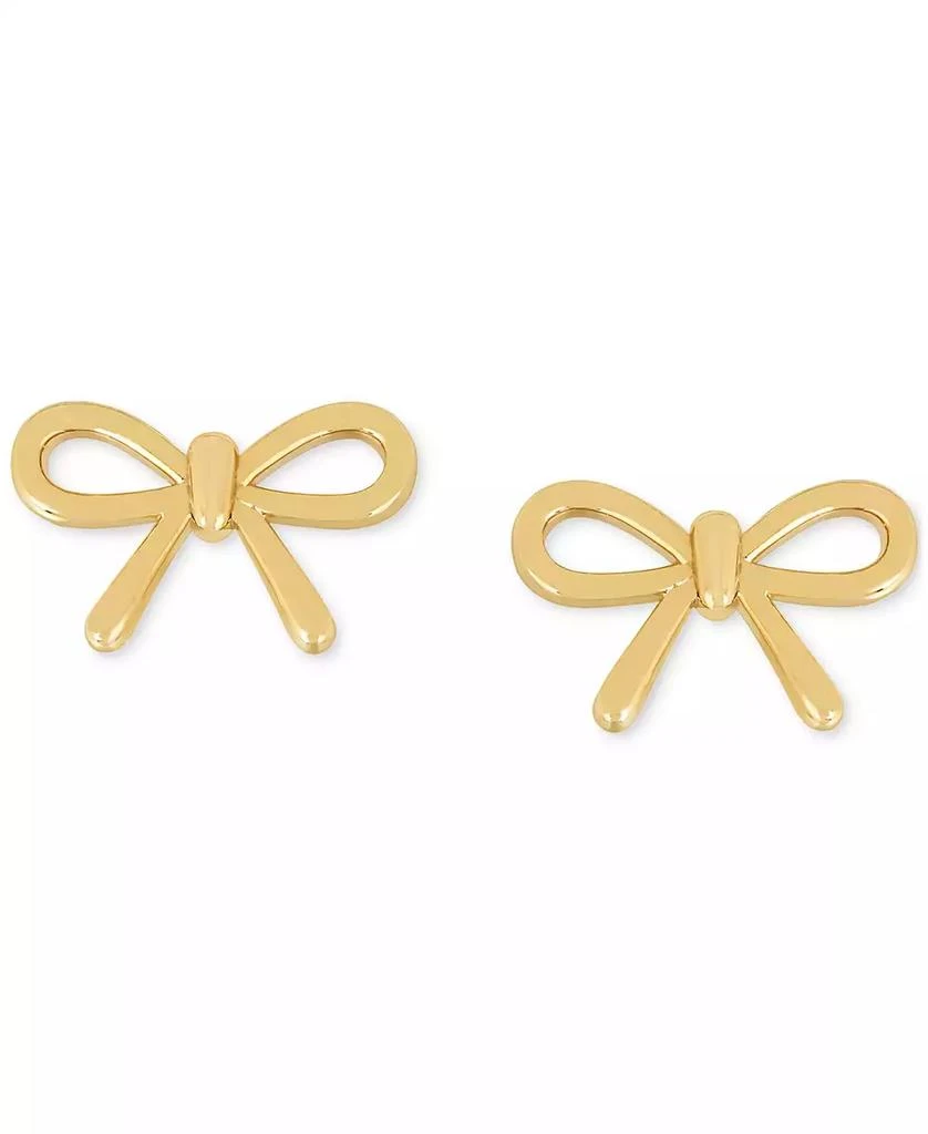 Macy's Polished Tied Ribbon Teeny Bow Stud Earrings in 14k Gold 3