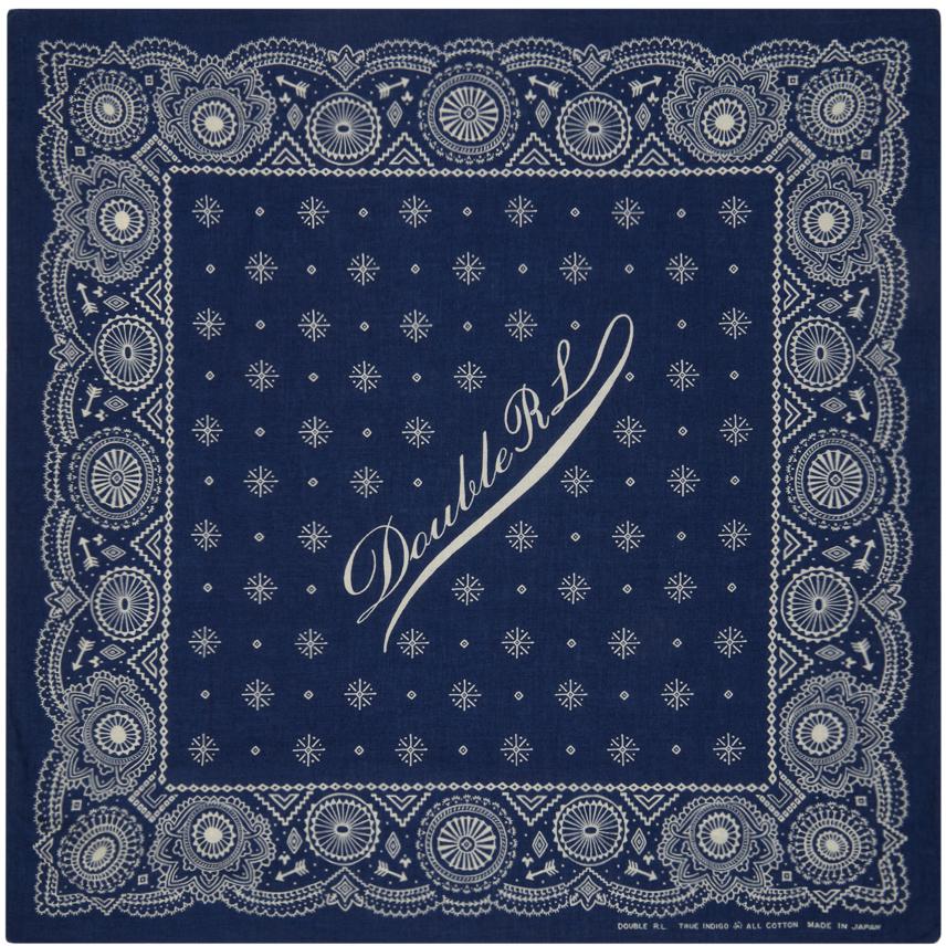 RRL Blue Concha Bandana Scarf