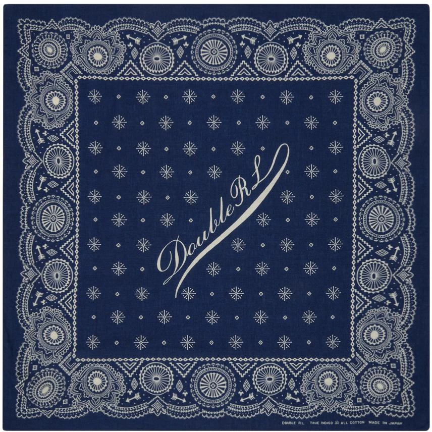 RRL Blue Concha Bandana Scarf 1