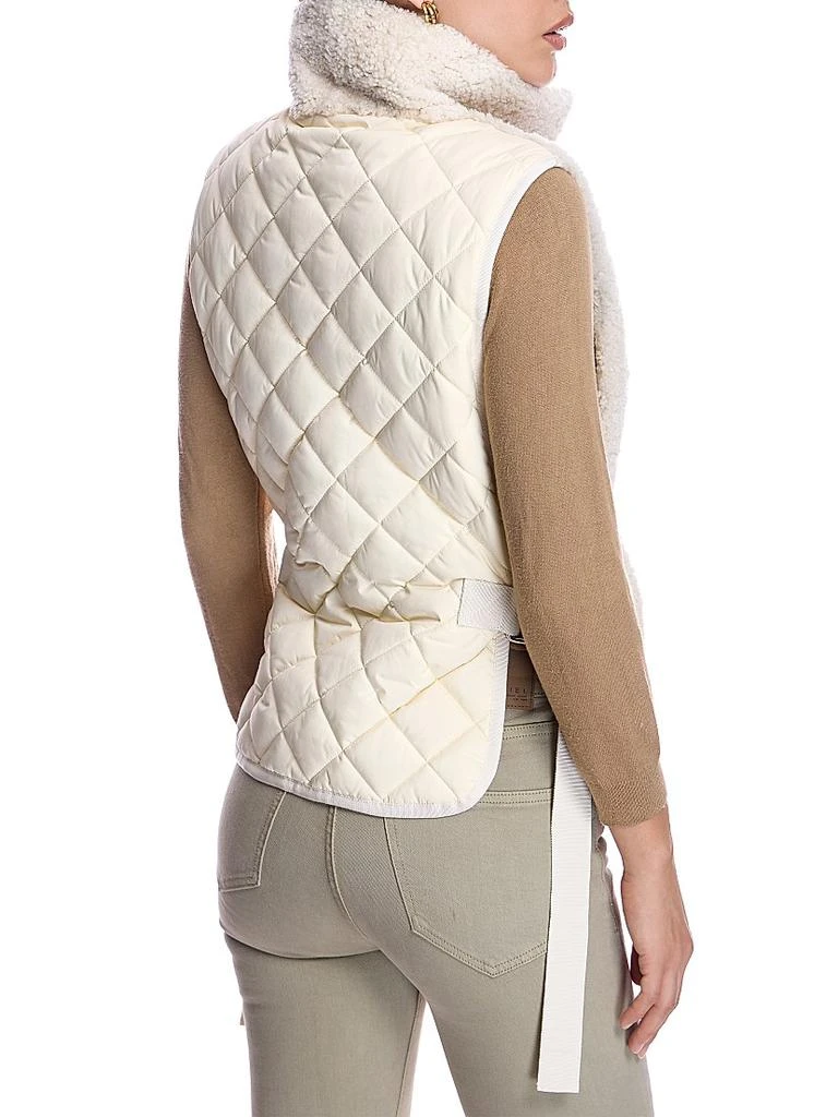 Maximilian Dyed Shearling 
Quilted Shell Vest 5