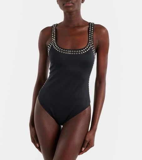 SIMKHAI Mercedes studded swimsuit 2
