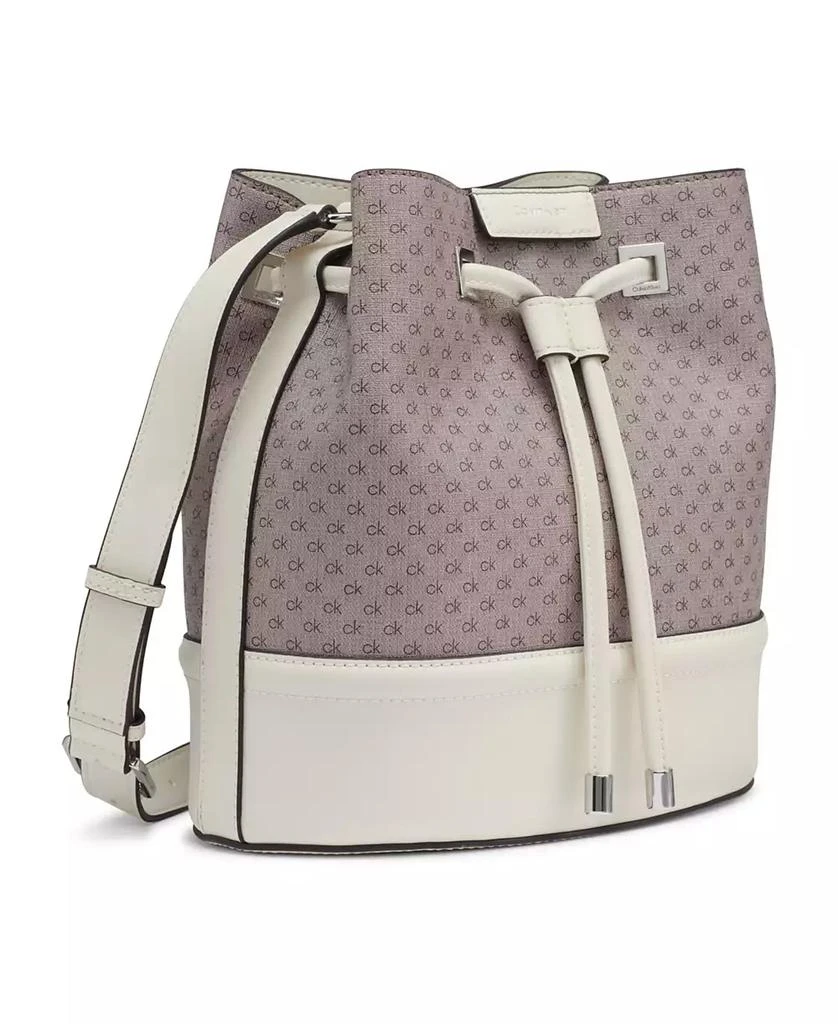 Calvin Klein Ash Mini Signature Drawstring Adjustable Bucket Bag 3