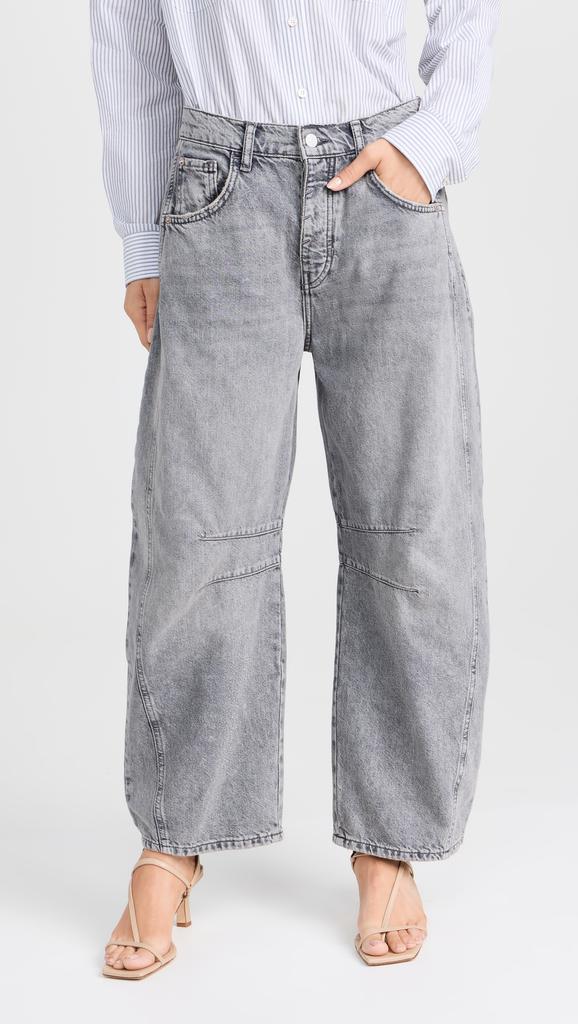 Free People Good Luck Mid Rise Barrel Jeans