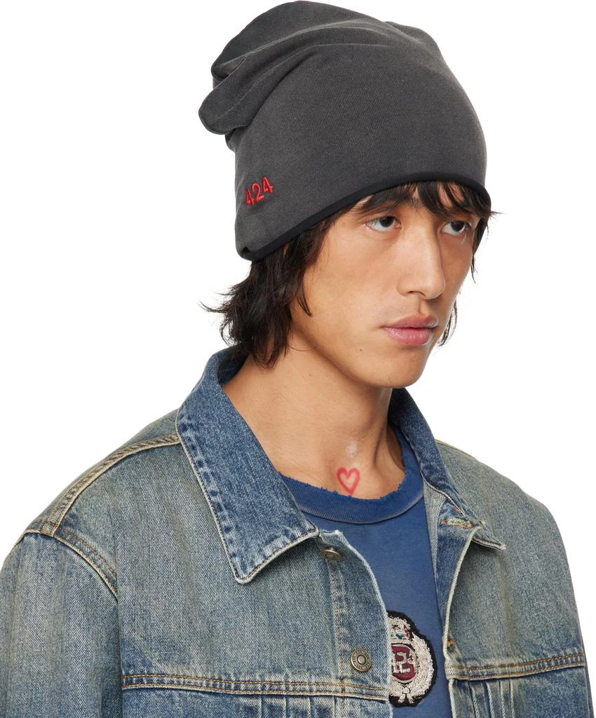 424 Gray Jersey Beanie 2