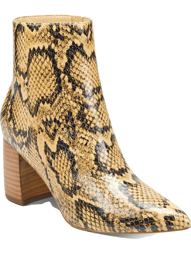 Marc Fisher MF Retire 2 Womens Leather Snake Print Ankle Boots 4