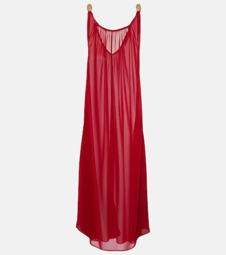 Adriana Degreas Holiday open-back chiffon maxi dress 1