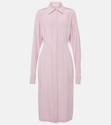 Max Mara Lugano silk-blend crêpe shirt dress 1