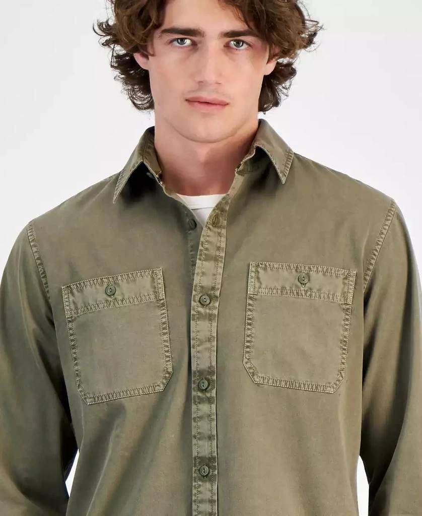 Sun + Stone Men's Long Sleeve Twill Shirt, Created for Macy's 3