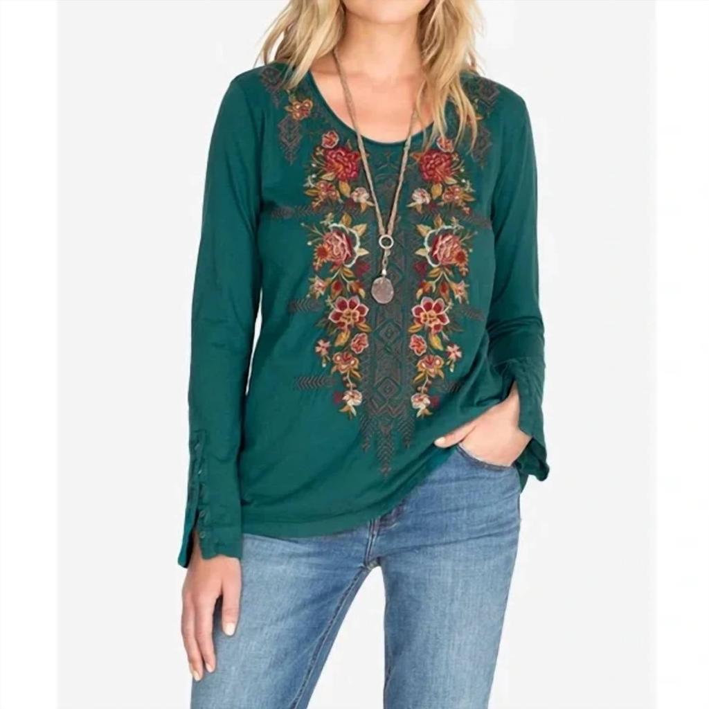 Johnny Was Johnny Was - Zaret Embroidered Top
