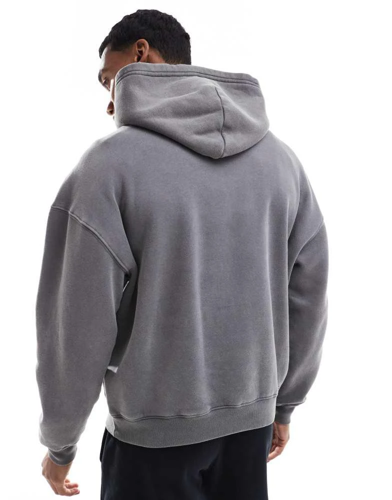HOLLISTER Hollister boxy hoodie in grey wash 3