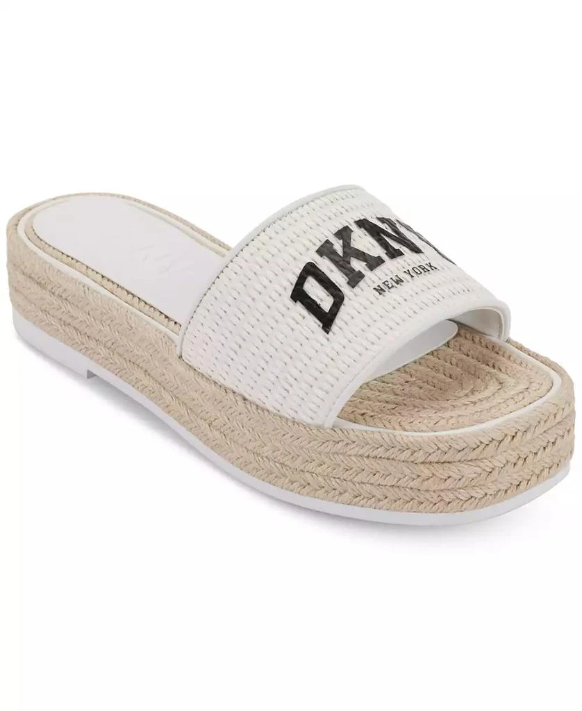 dkny logo platform sandals