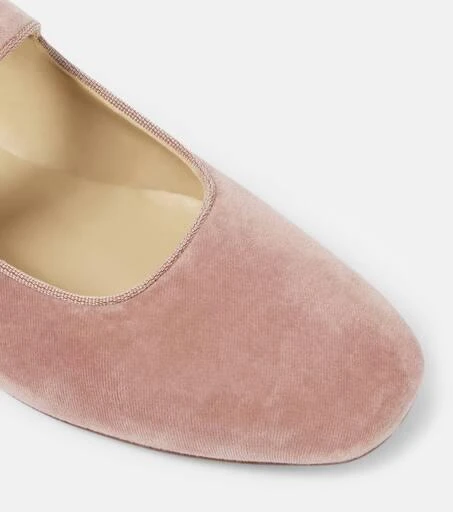 Le Monde beryl Velvet Mary Jane flats 5