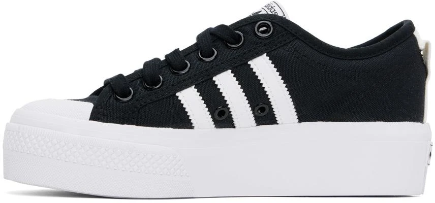 Adidas Black & White Nizza Platform Sneakers 3