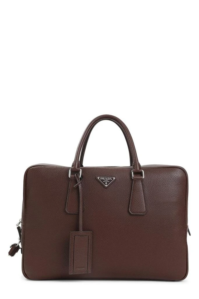 Prada Prada Triangle-Logo Zipped Tote Bag 1