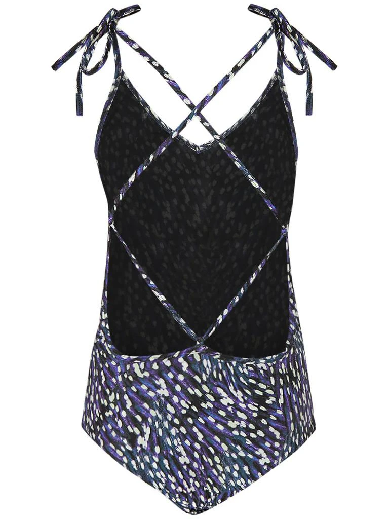 Isabel Marant Swan Printed One Piece Swimsuit 4